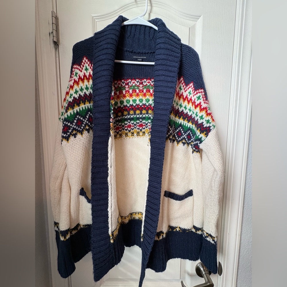 American Eagle Outfitters Multicolor Patterned Cardigan